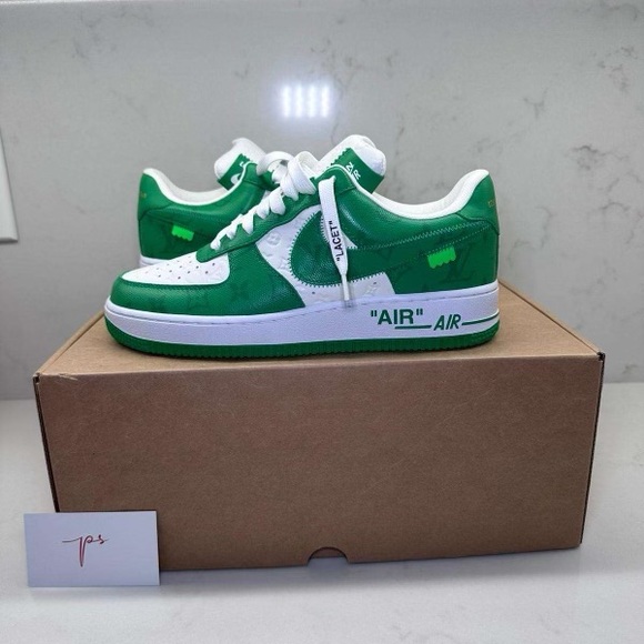 Nike x Louis Vuitton x Virgil Abloh Air Force 1’s AF1s Green/White - Picture 6 of 9